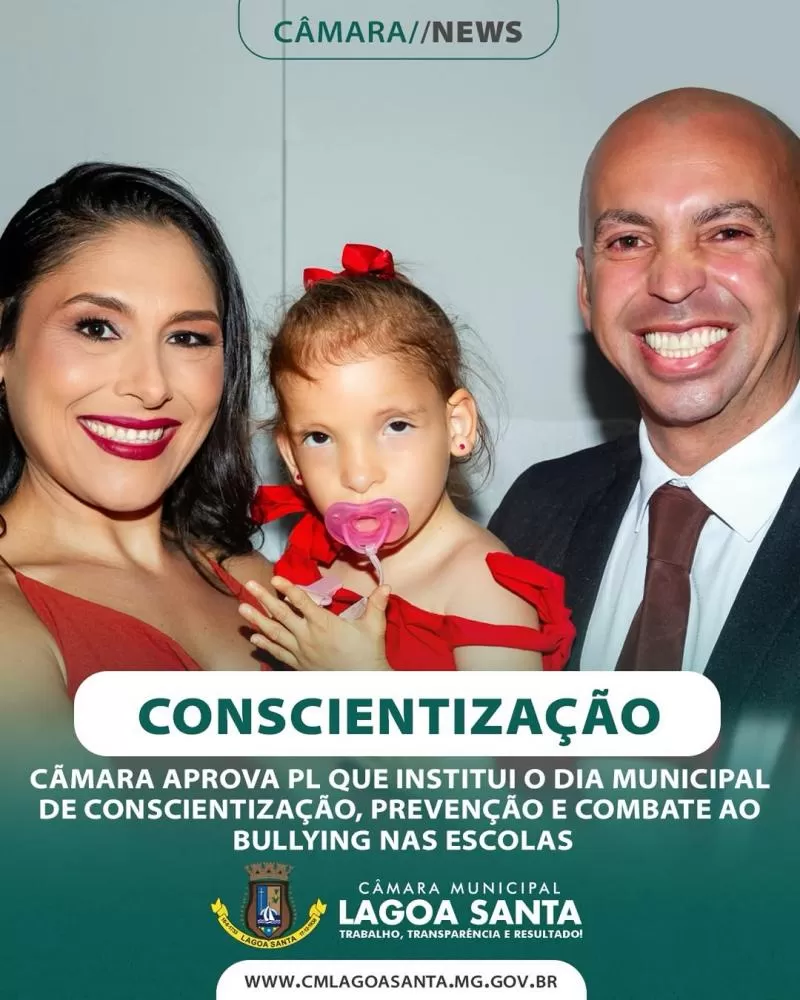 Câmara de Lagoa Santa aprova criação do Dia Municipal de Combate ao Bullying nas Escolas