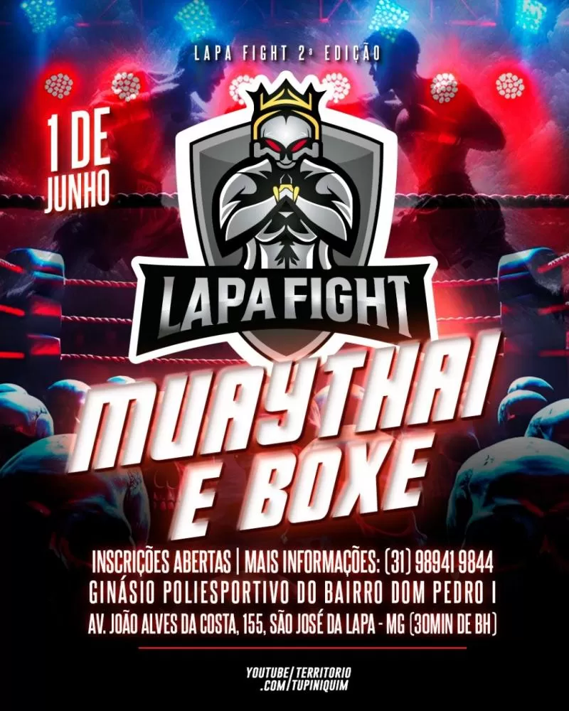 Segunda edição do Lapa Fight agita São José da Lapa em 1º de junho com lutas pelo cinturão