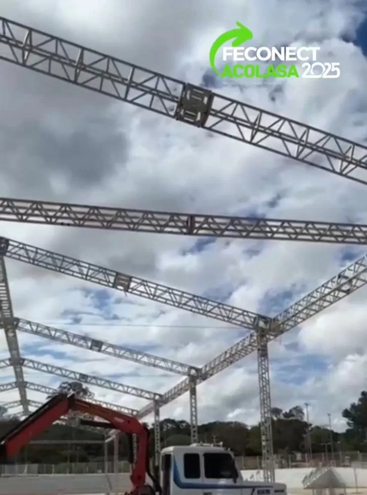 Cidade do Expositor: estrutura da Feconect 2025 começa a ganhar forma em Lagoa Santa