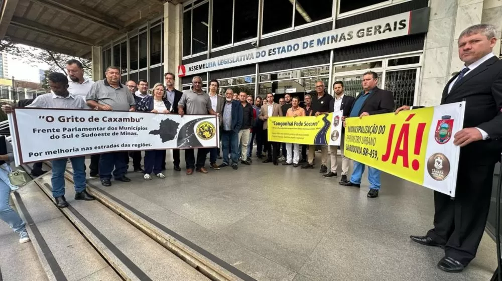 Protesto na ALMG escancara abandono das estradas em Minas e revolta prefeitos e vereadores