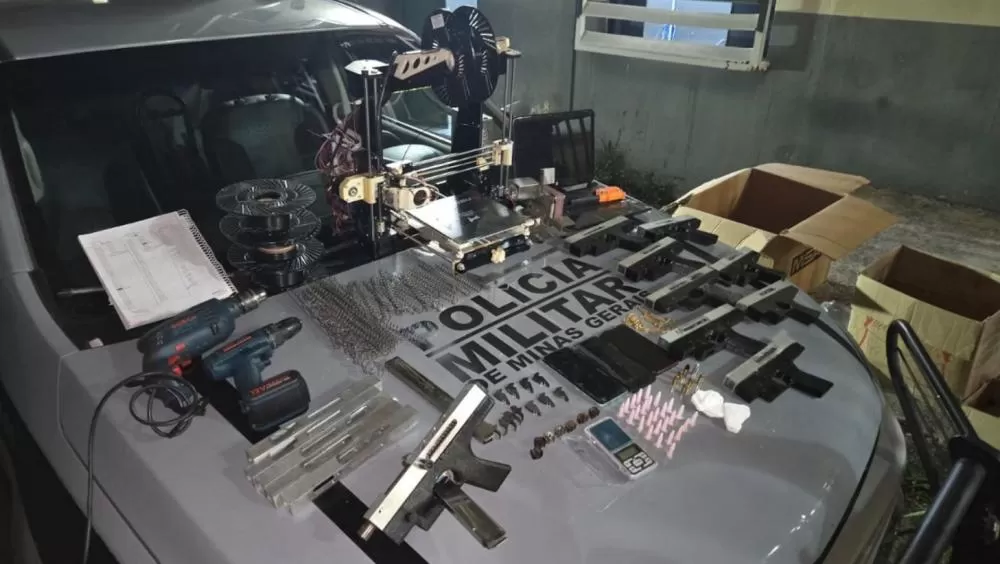 Integrante do PCC é preso em Belo Horizonte com impressora 3D usada na produção de submetralhadoras