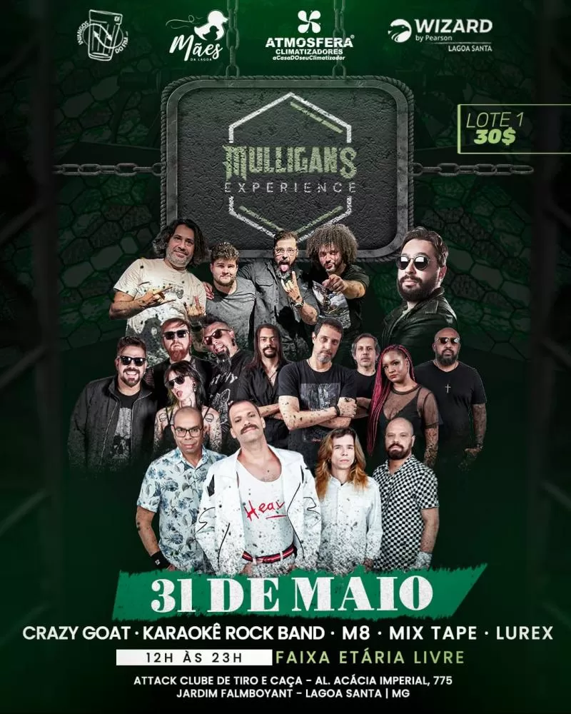 Mulligan’s Experience promete a maior celebração do rock em Lagoa Santa