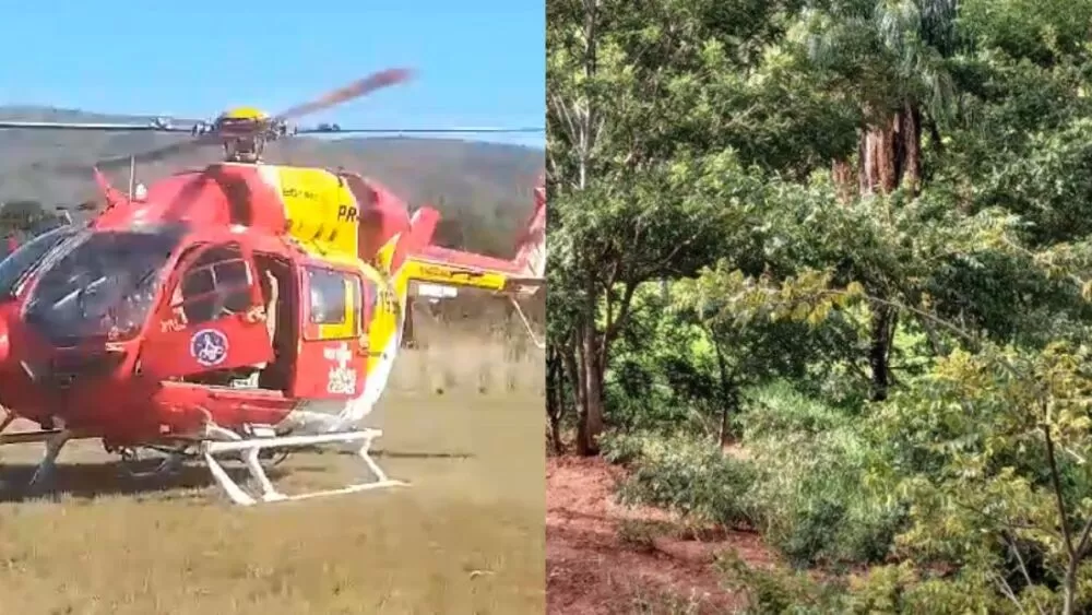 Ciclista escorrega e cai do alto de cachoeira na Serra do Cipó