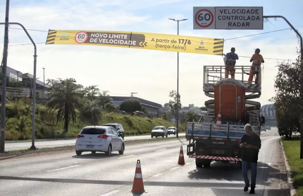 A partir desta terça, Via Expressa de BH passa a ter velocidade máxima de 60 km/h