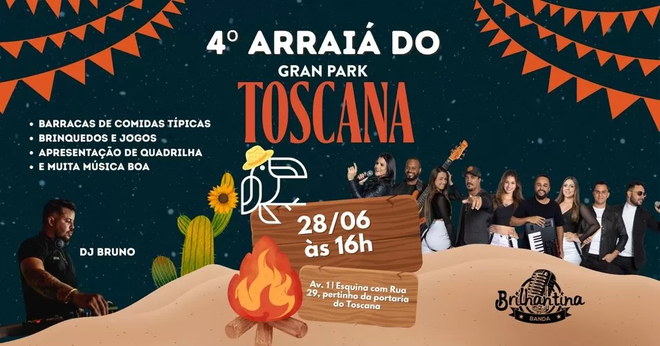 4º Arraiá do Gran Park Toscana agita o Vetor Norte no dia 28 de junho
