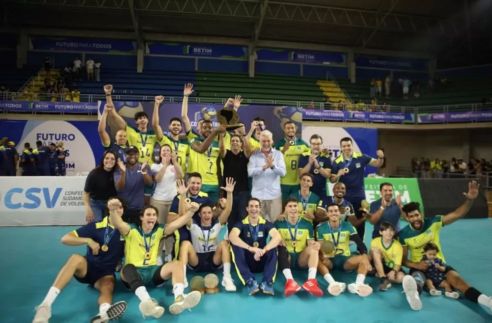 Brasil domina a Argentina e conquista título invicto na Copa América de Vôlei Sub-23