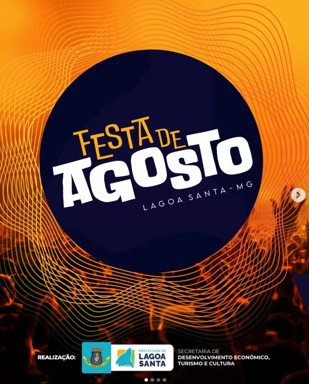 Programação da Festa de Agosto 2025 em Lagoa Santa é divulgada com três dias de shows gratuitos