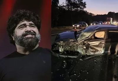 Cantor Fabiano, da dupla César Menotti & Fabiano, sai ileso de capotamento na BR-040 em Minas Gerais