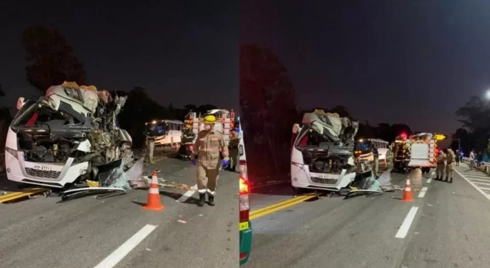 Colisão entre carreta e micro-ônibus na BR-153 deixa seis mortos em Goiás