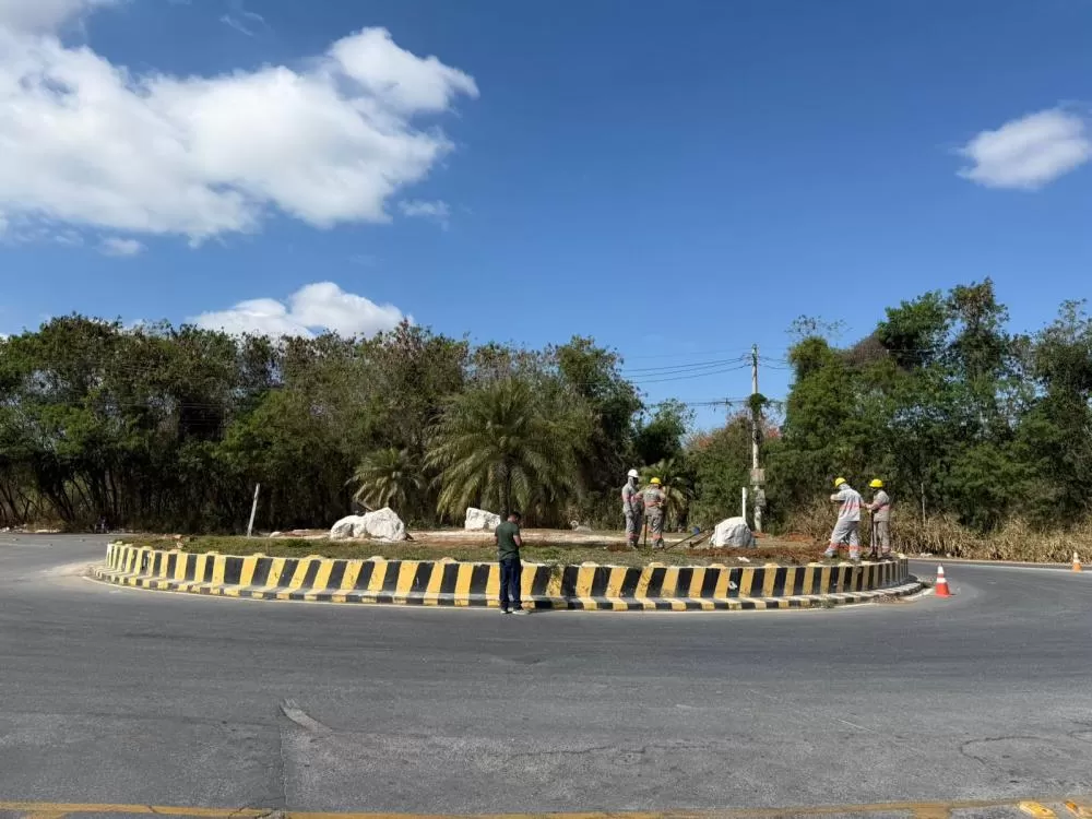 Pedro Leopoldo inicia obras de iluminação no Trevo da Precon, que liga a cidade à LMG-800