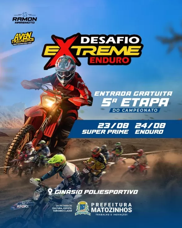 Matozinhos recebe a 5ª etapa do Campeonato Desafio Extreme Enduro com programação gratuita