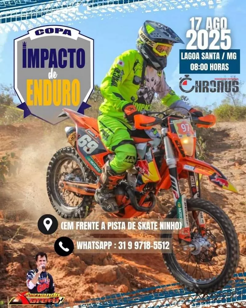 Lagoa Santa se prepara para a Copa Impacto de Enduro Fim 2025 com disputas em múltiplas categorias