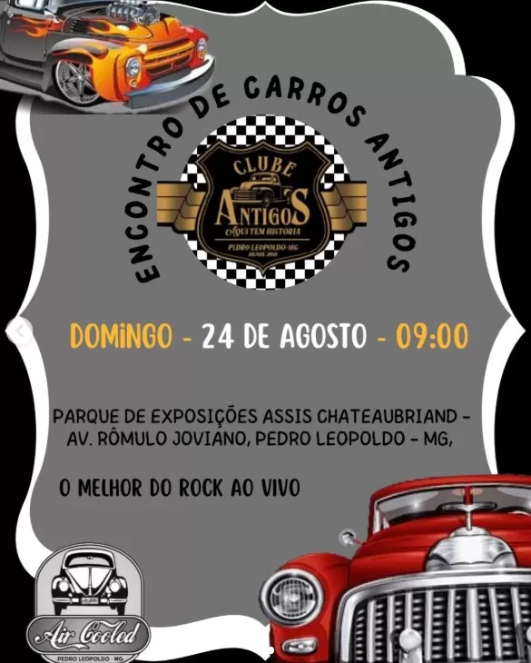 Pedro Leopoldo recebe o 4º Encontro de Carros Antigos com programação especial