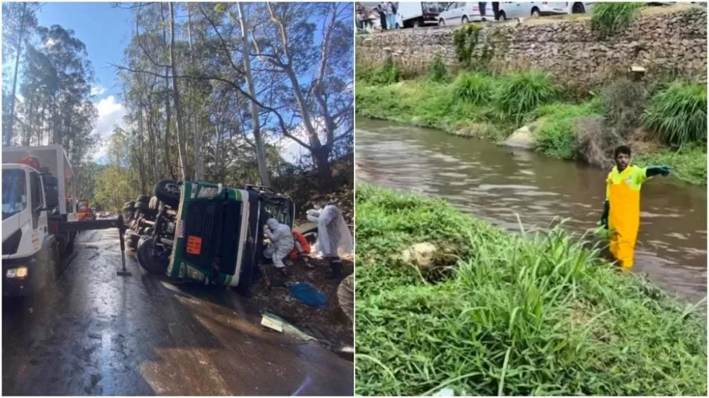 Derramamento de soda cáustica em Mariana compromete ribeirão e preocupa população