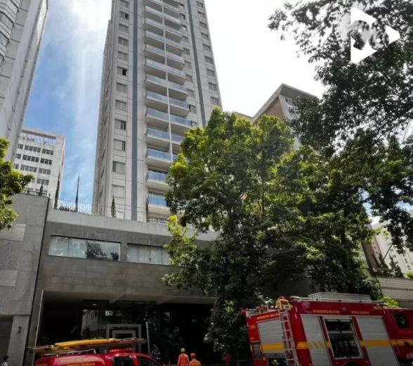 Prédio é evacuado após fumaça em apartamento no bairro Funcionários, em BH