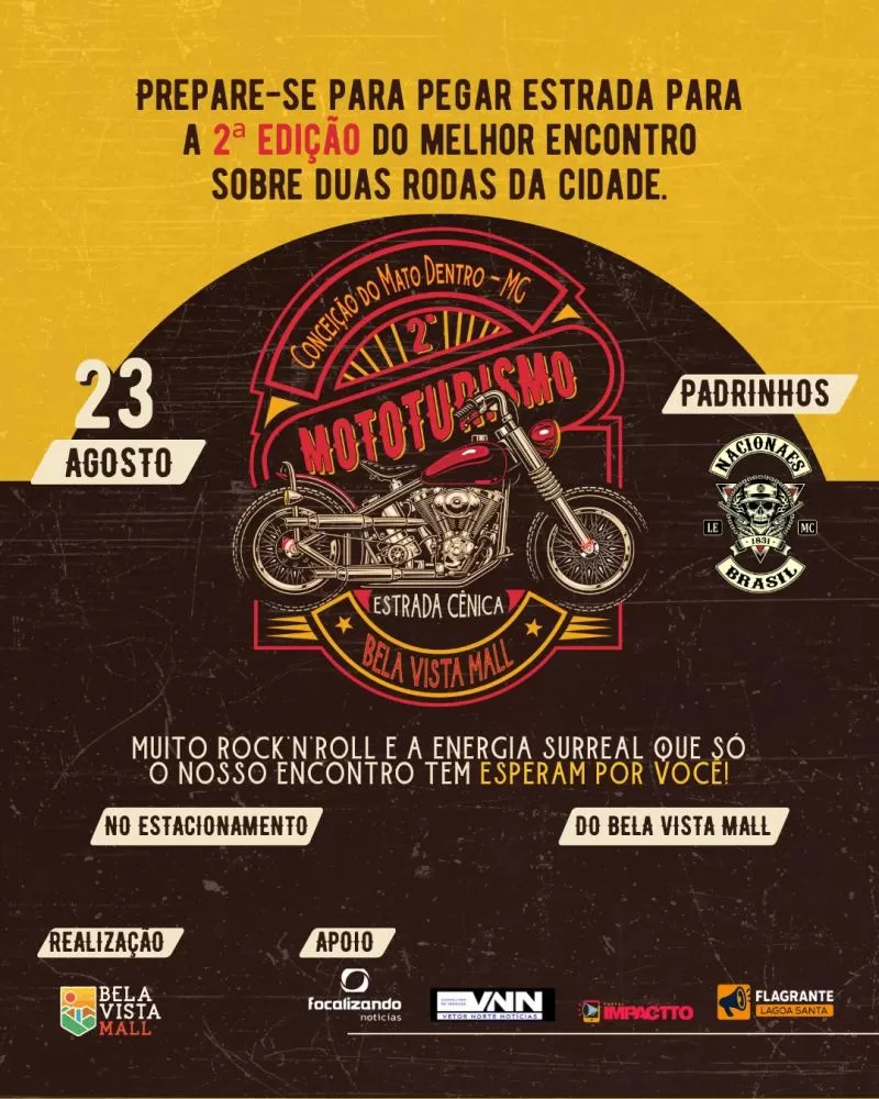Warlock e Rock Noisy são as principais atrações do Encontro de Motociclistas de Conceição do Mato Dentro