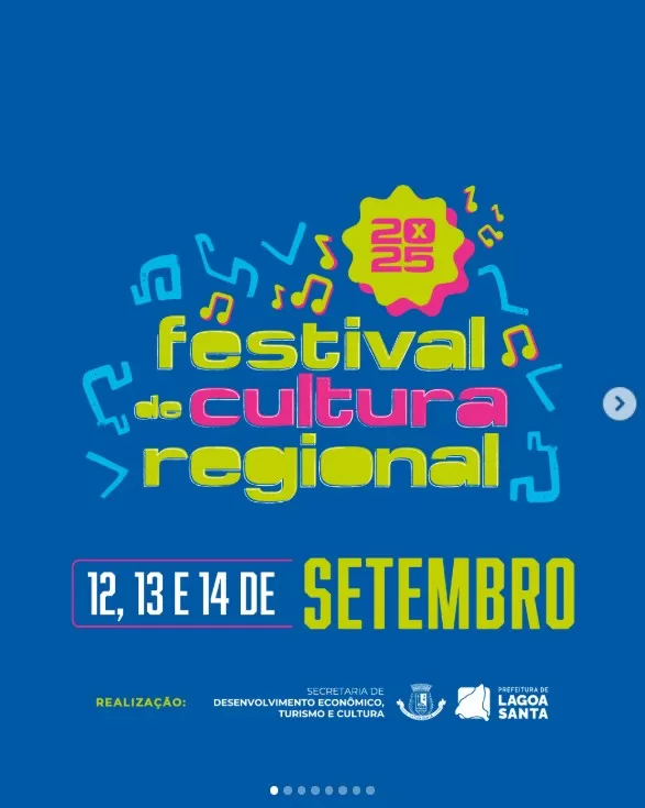 Lagoa Santa se prepara para três dias de música e tradição no Festival de Cultura Regional 2025