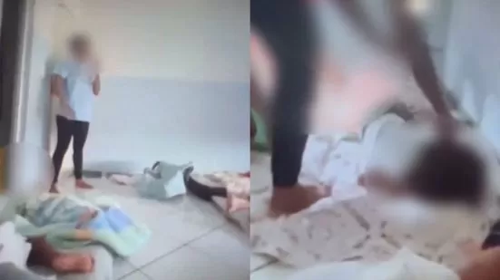 Vídeo mostra funcionárias acordando crianças com jatos de água em hotelzinho 