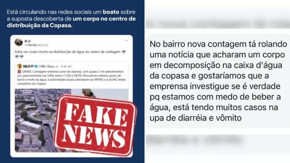 Copasa e PM desmentem boato sobre cadáver em caixa d’água em Contagem