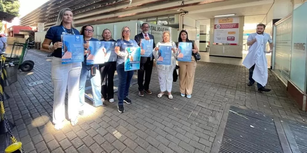 Trabalhadores da saúde protestam contra agressões em hospitais de Belo Horizonte