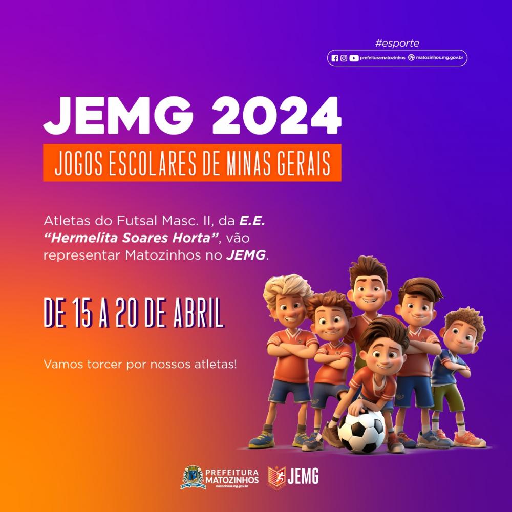 Equipe de futsal de Matozinhos estreia nesta segunda-feira (15) no JEMG