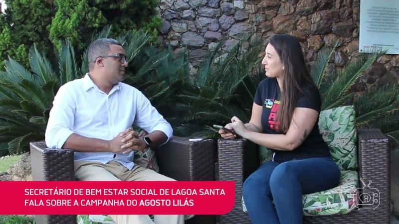 Leandro Almeida fala sobre a campanha Agosto Lilás em Lagoa Santa